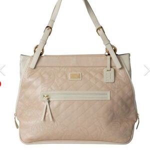 Miche Luxe Demi Rose Champagne Quilted Purse Bag Shell Faux Leather